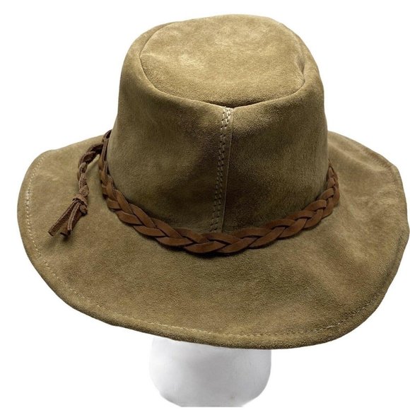 Walkabout Real Leather Hat Small Made In Australia - Picture 5 of 5